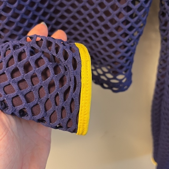 NWT Sammy B Fishnet Purple Long Sleeve Crop Size XL - Picture 6 of 7